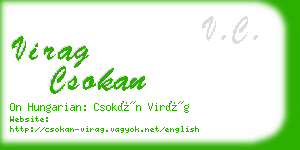 virag csokan business card